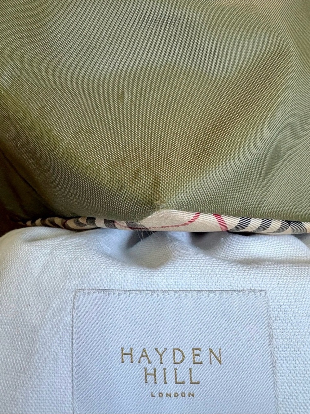 Burberry Blue Label Olive Green Nylon Mini Tote Bag with Nova Check & Dust Bag - Picture 14 of 15